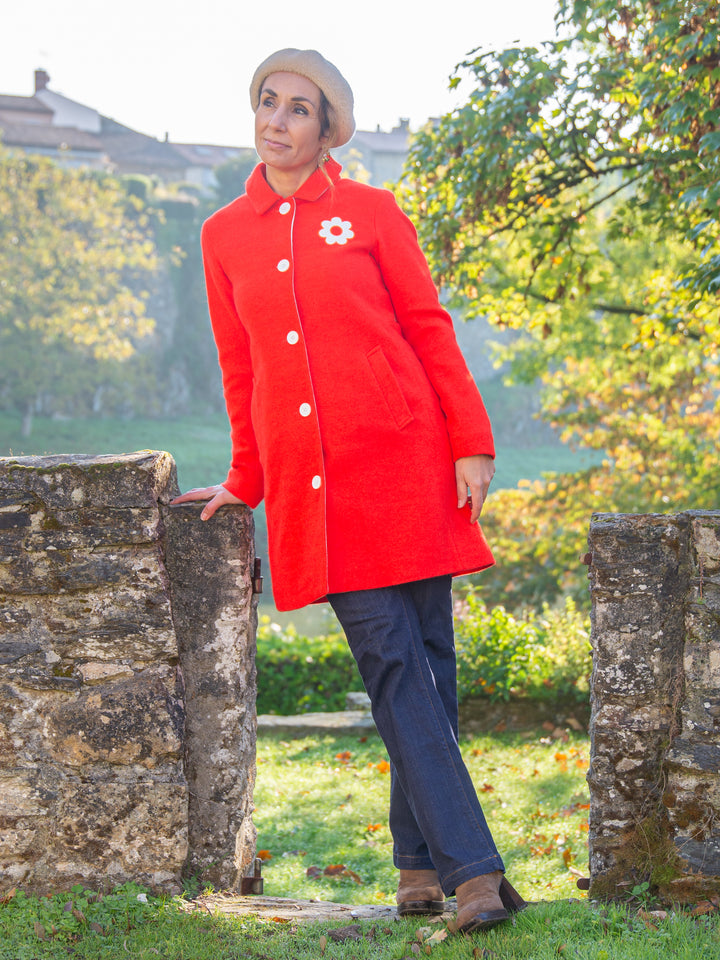 Caban orange I LOVE DAISY Hippocampe