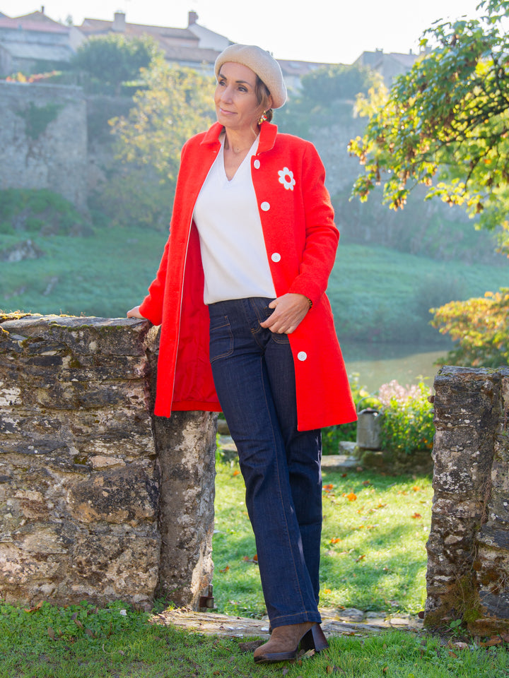 Caban orange I LOVE DAISY Hippocampe