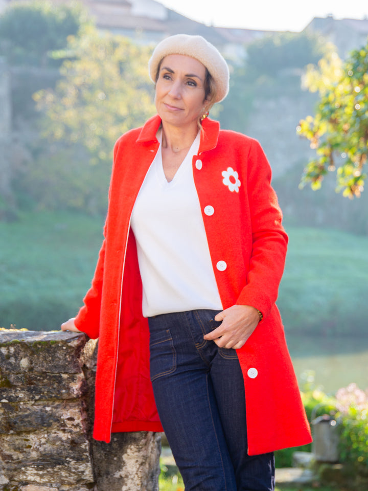 Caban orange I LOVE DAISY Hippocampe