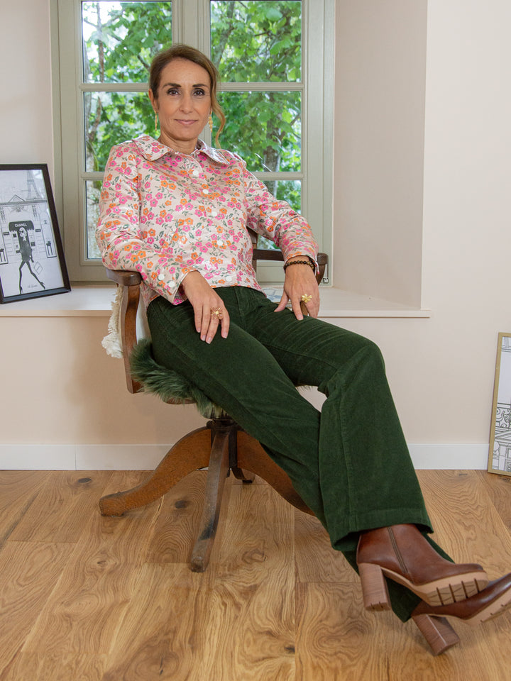 Veste enduit rose JACQUARD n°163 Hippocampe