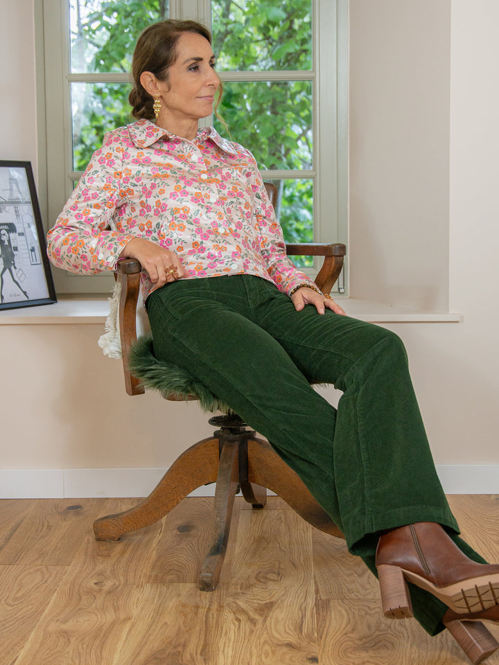 Veste enduit rose JACQUARD n°163 Hippocampe