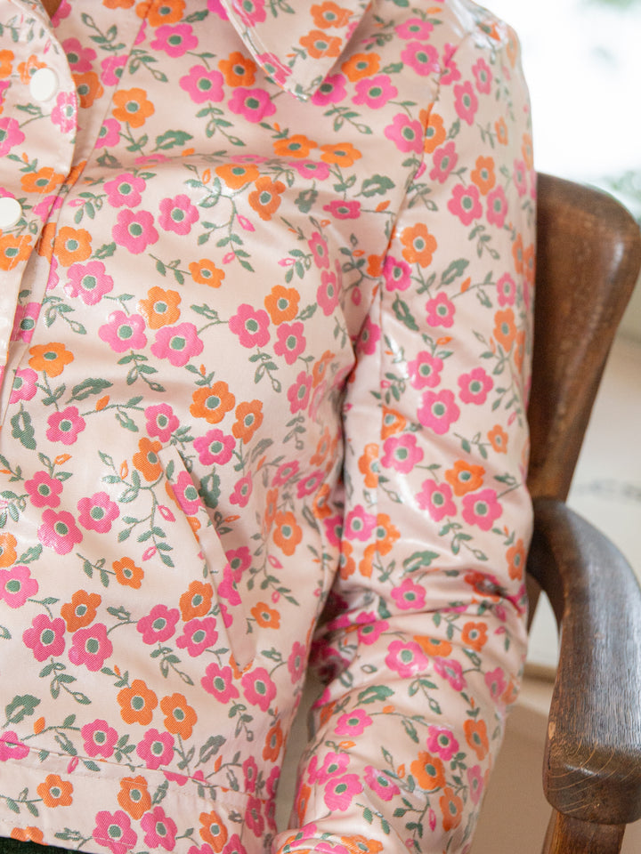 Veste enduit rose JACQUARD n°163 Hippocampe