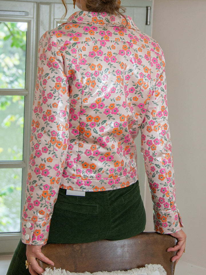 Veste enduit rose JACQUARD n°163 Hippocampe