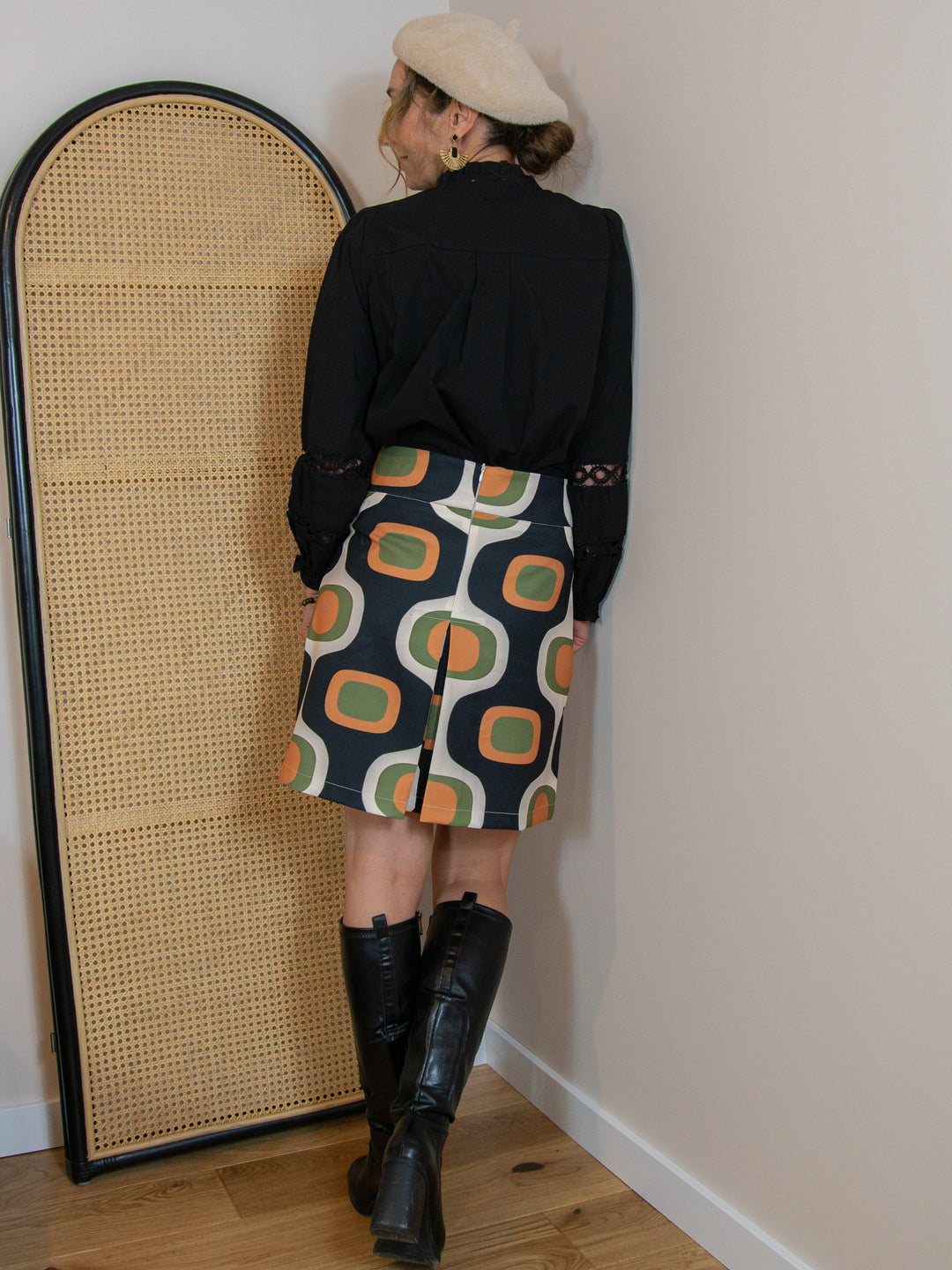 MIA embroidered black blouse