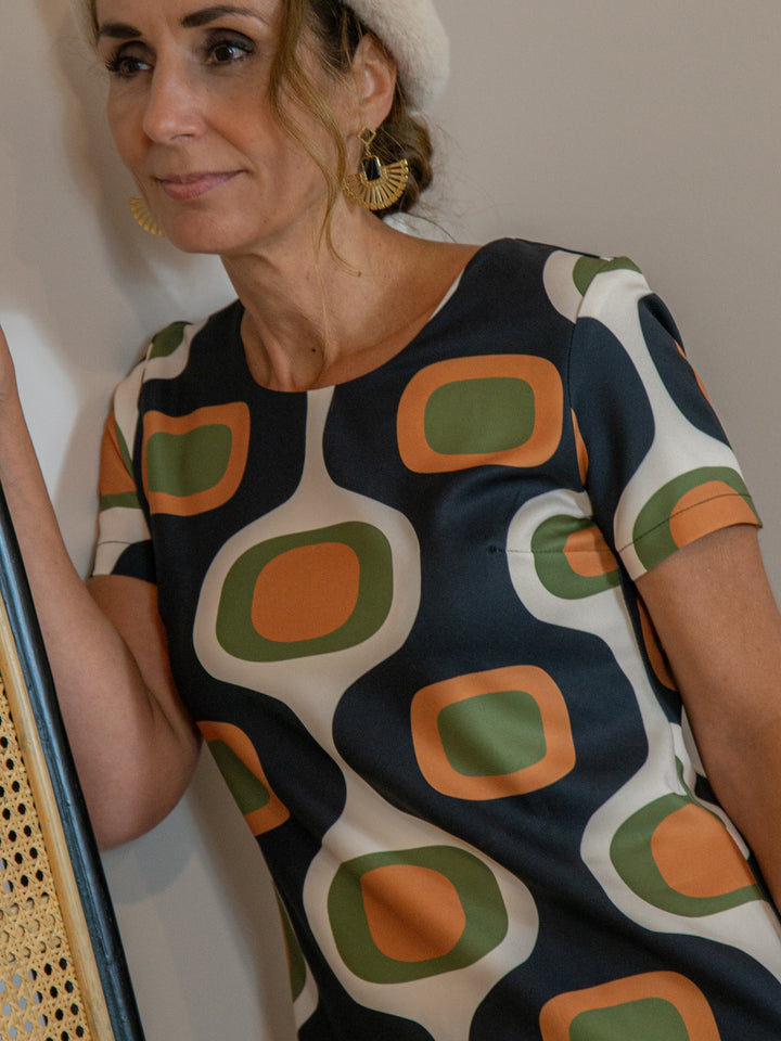 Robe SEVENTIES n°172 noir Hippocampe