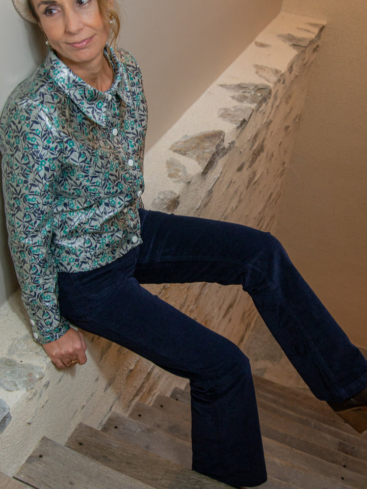 Veste enduit gris marine JACQUARD n°176 Hippocampe