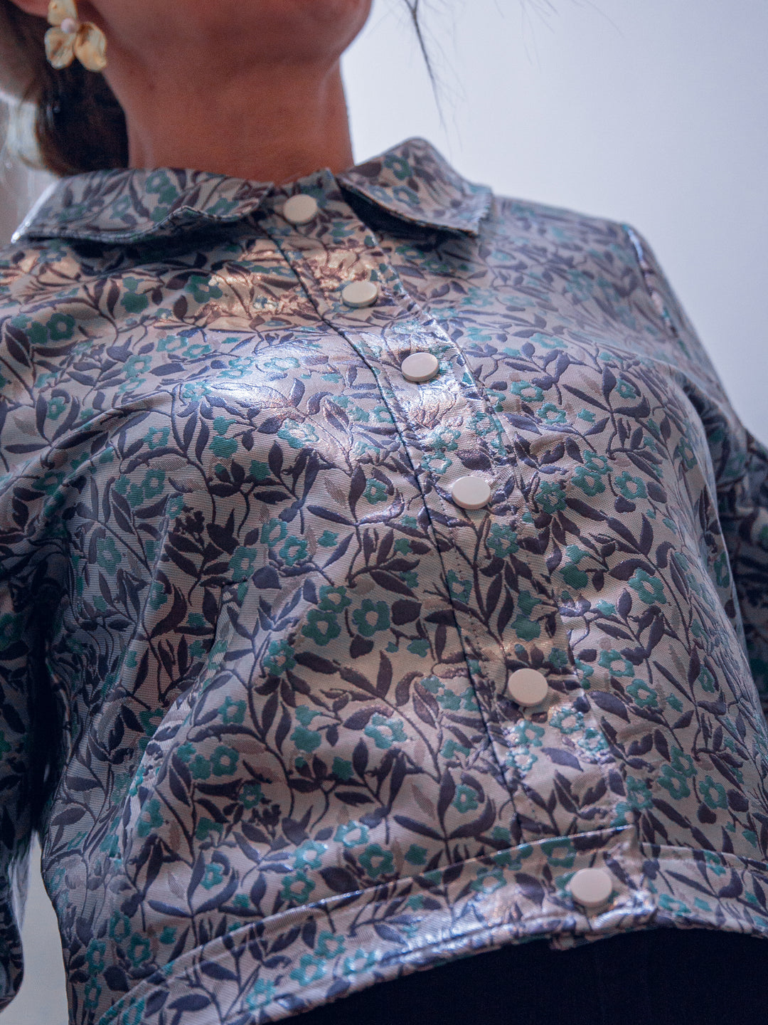 Veste enduit gris marine JACQUARD n°176 Hippocampe