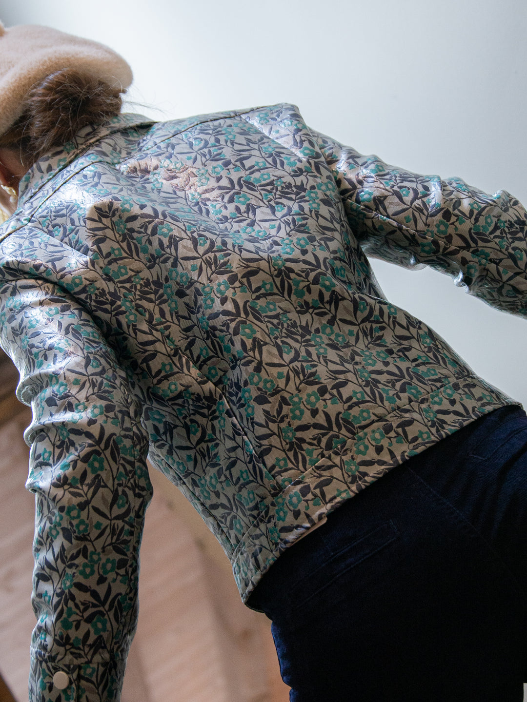 Veste enduit gris marine JACQUARD n°176 Hippocampe