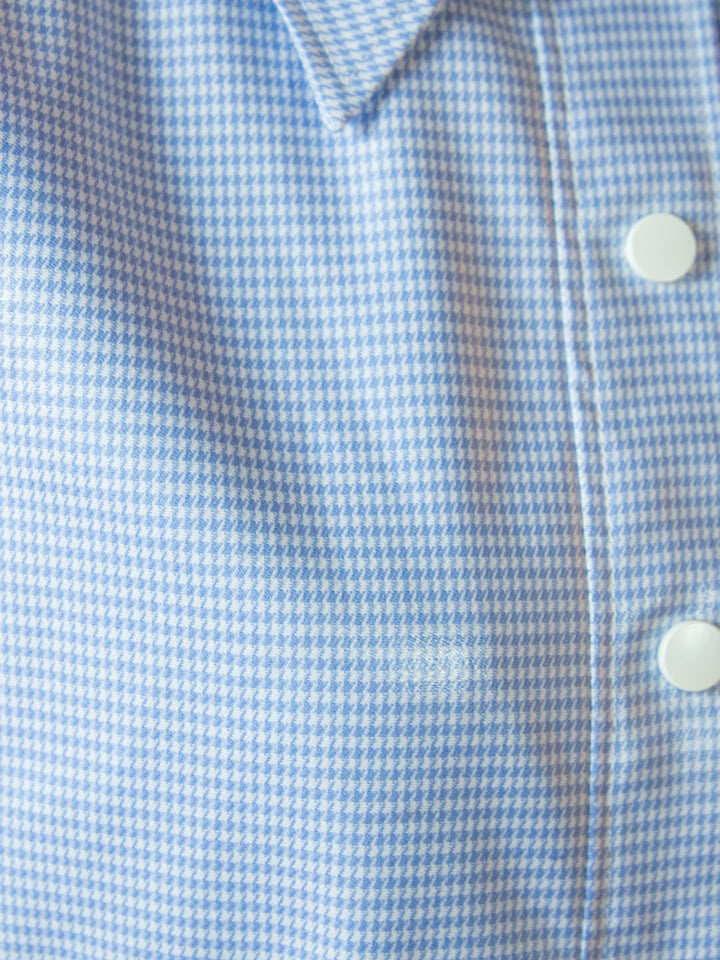 Veste enduit pied de poule blanc et ciel n°160 Hippocampe