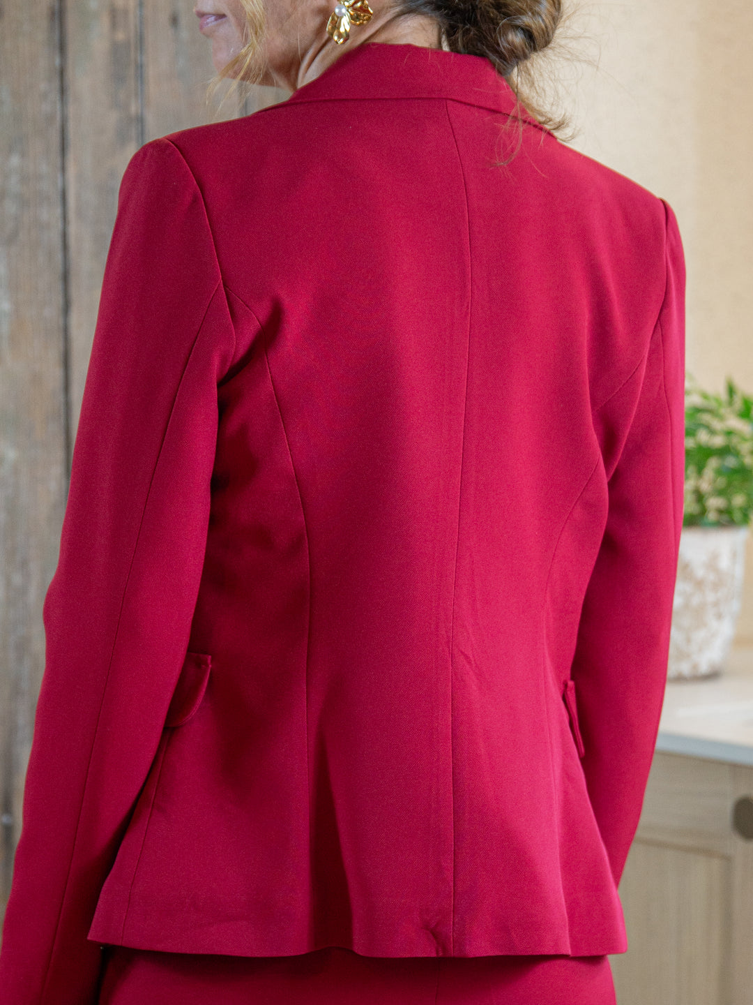 Veste rouge hermès DIANA Hippocampe