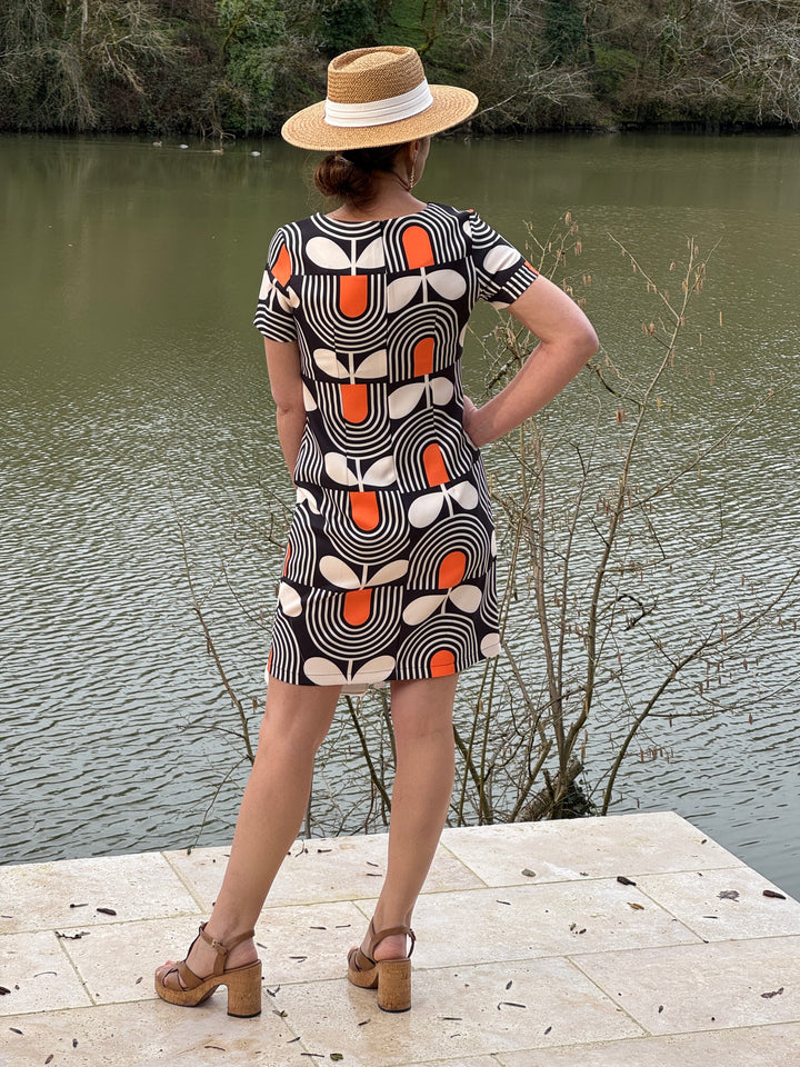 Robe SEVENTIES n°182 orange Hippocampe