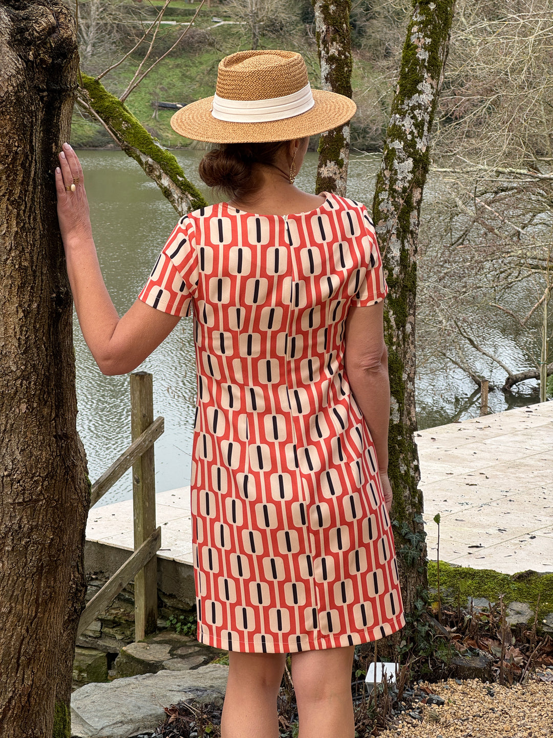 Robe SEVENTIES n°184 orange Hippocampe