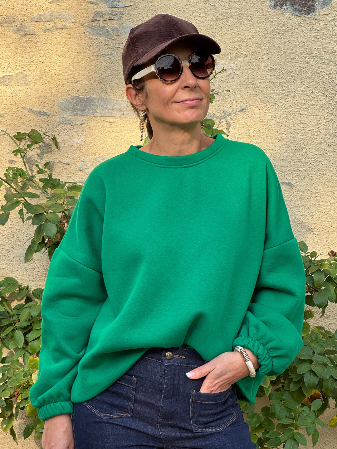 Sweat vert MATCHA KIM