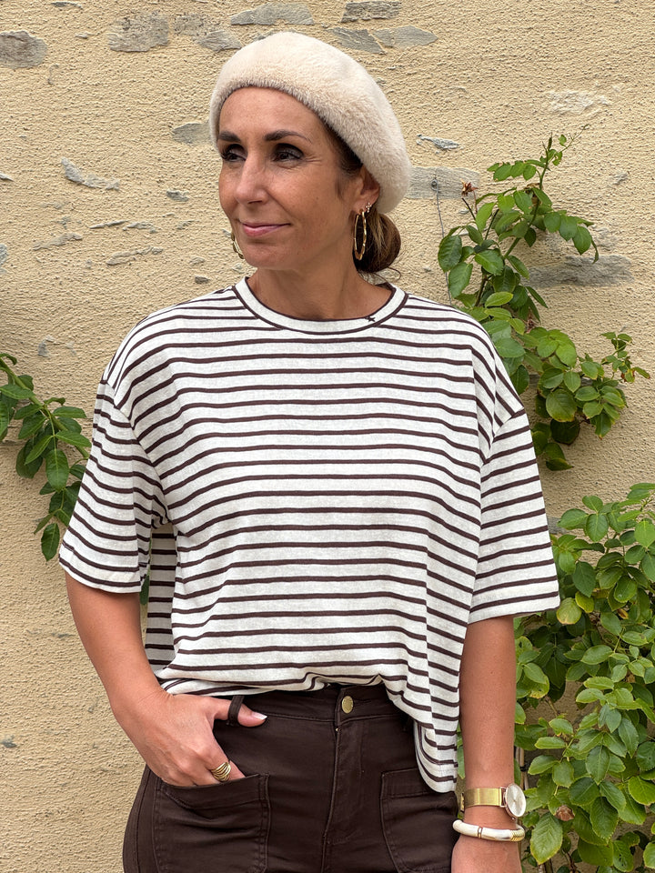 Tee-shirt TAIS écru marron La Petite Étoile