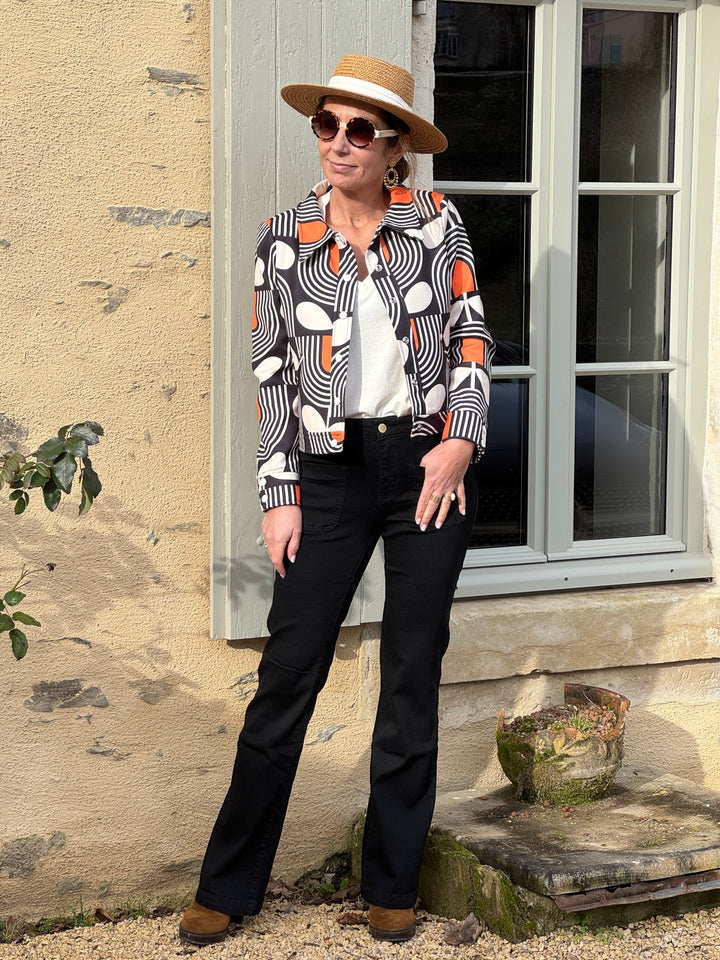 SEVENTIES Jacke Nr. 182 Oranges Seepferdchen