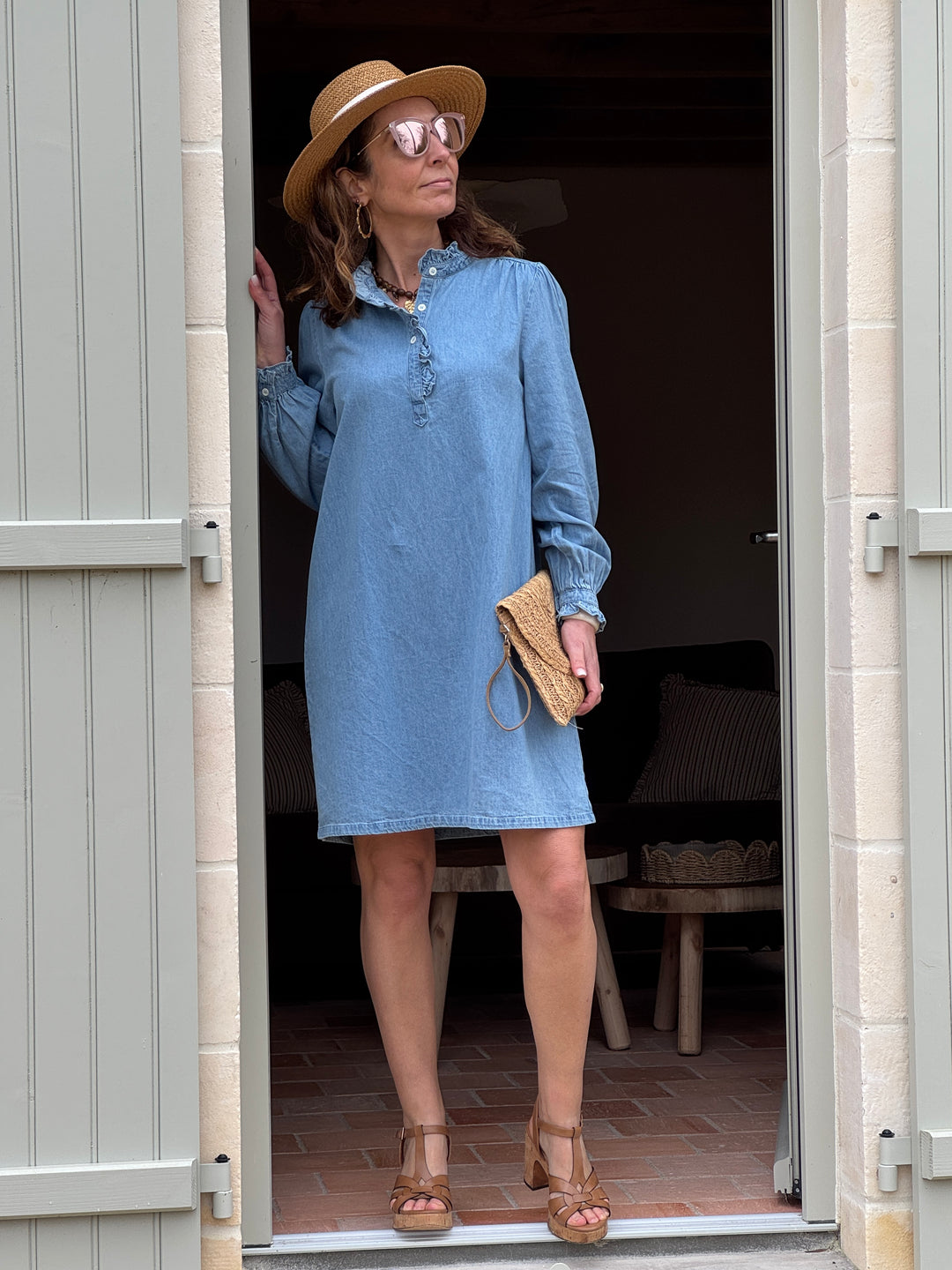 Robe manche longue en jean stone RAITY La Petite Etoile