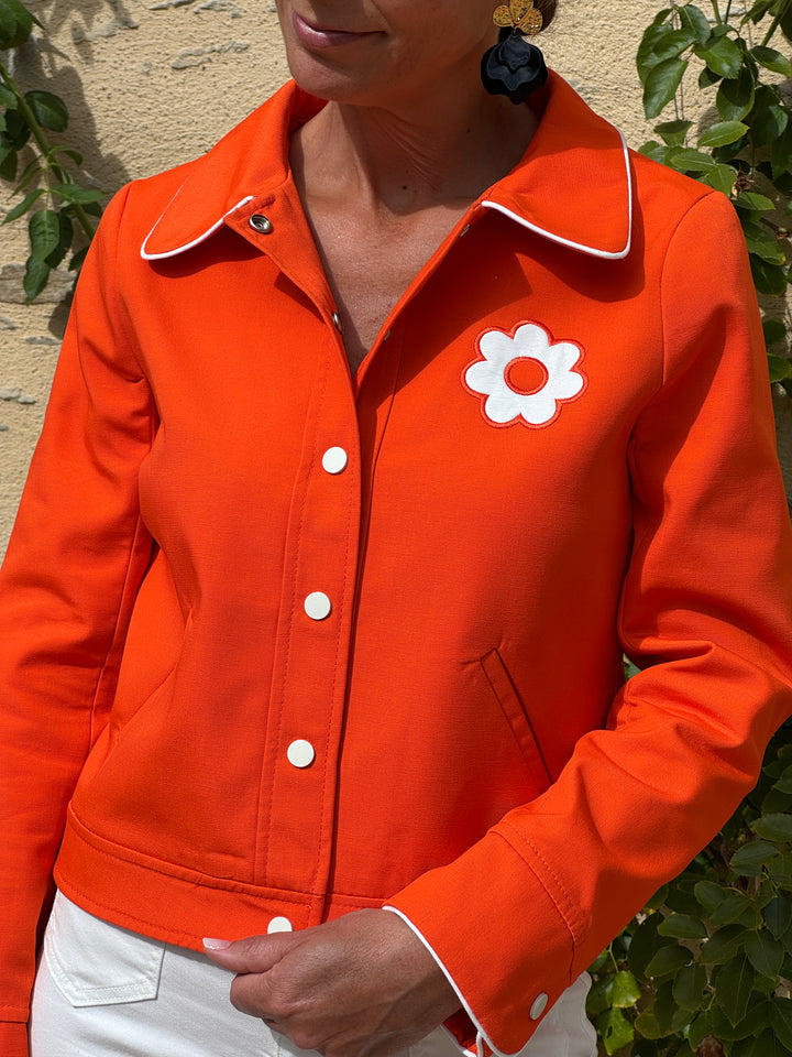 Blouson orange Miss Daisy Hippocampe