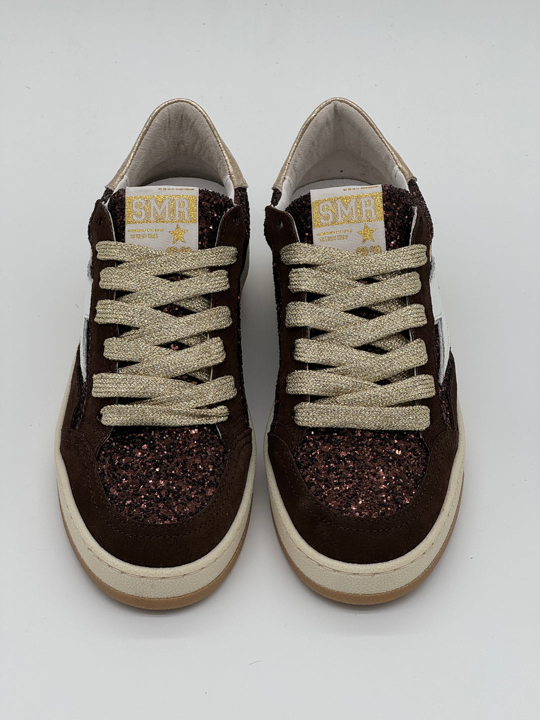 Basket paillettes chocolat blanc dorés DANY E200 A Semerdjian