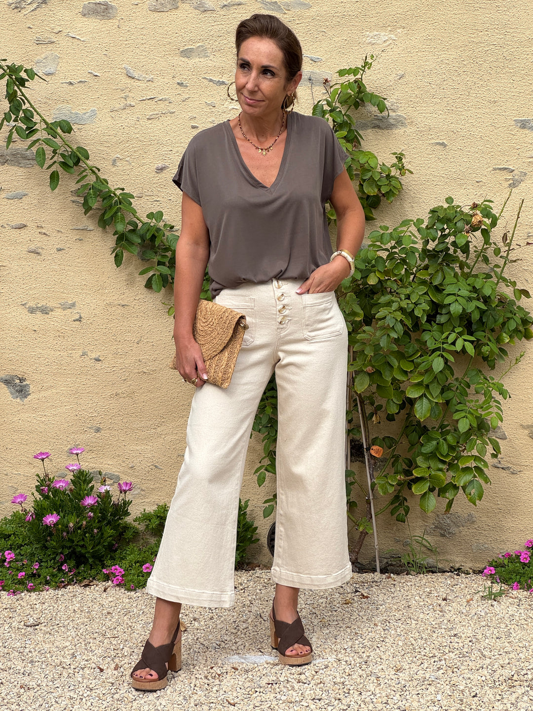 Tee-shirt MARCELINA kaki La Petite Étoile