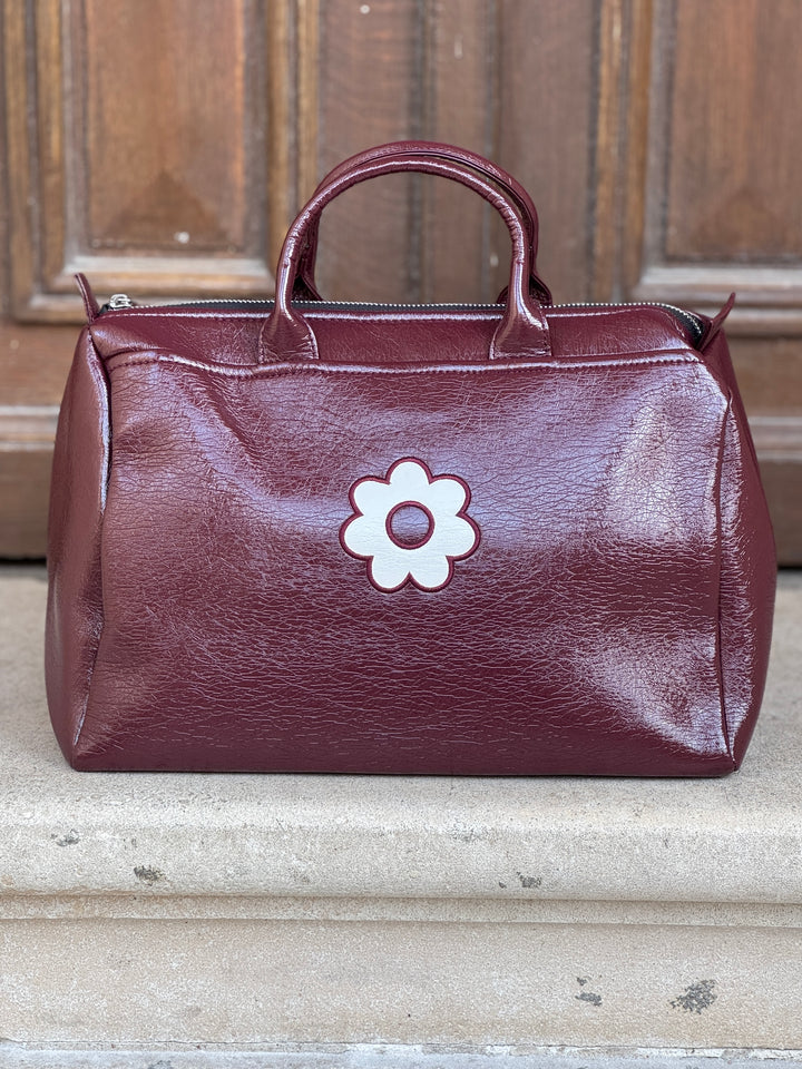 Auberginefarbene Vinyltasche BOWLING Hippocampe