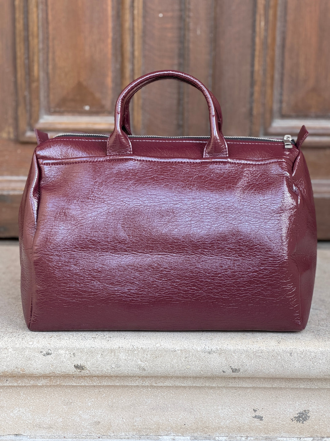 Auberginefarbene Vinyltasche BOWLING Hippocampe