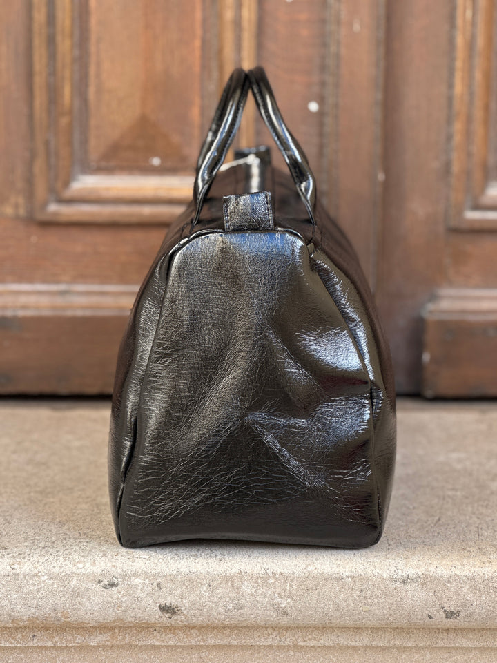 Schwarze BOWLING Hippocampe-Tasche aus Vinyl