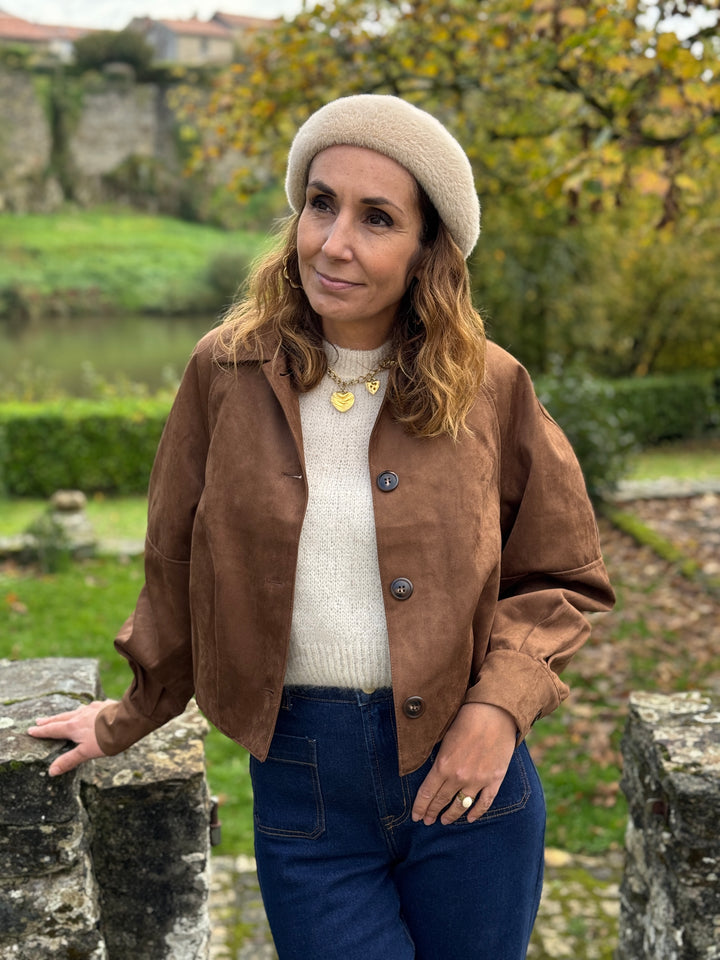 JULIA camel suede jacket