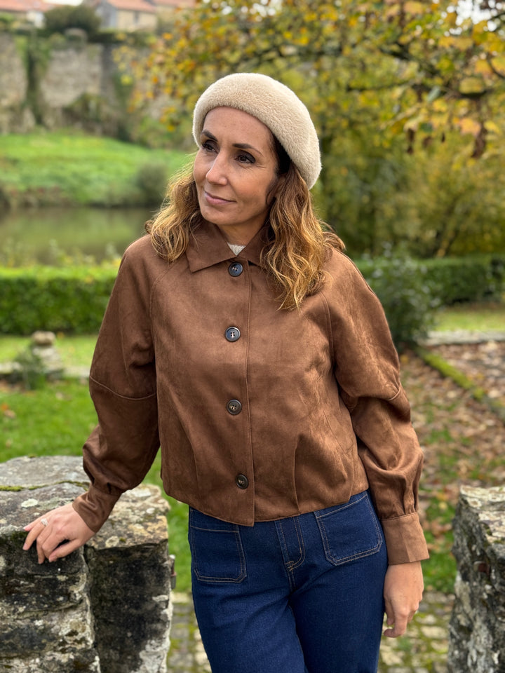 JULIA camel suede jacket