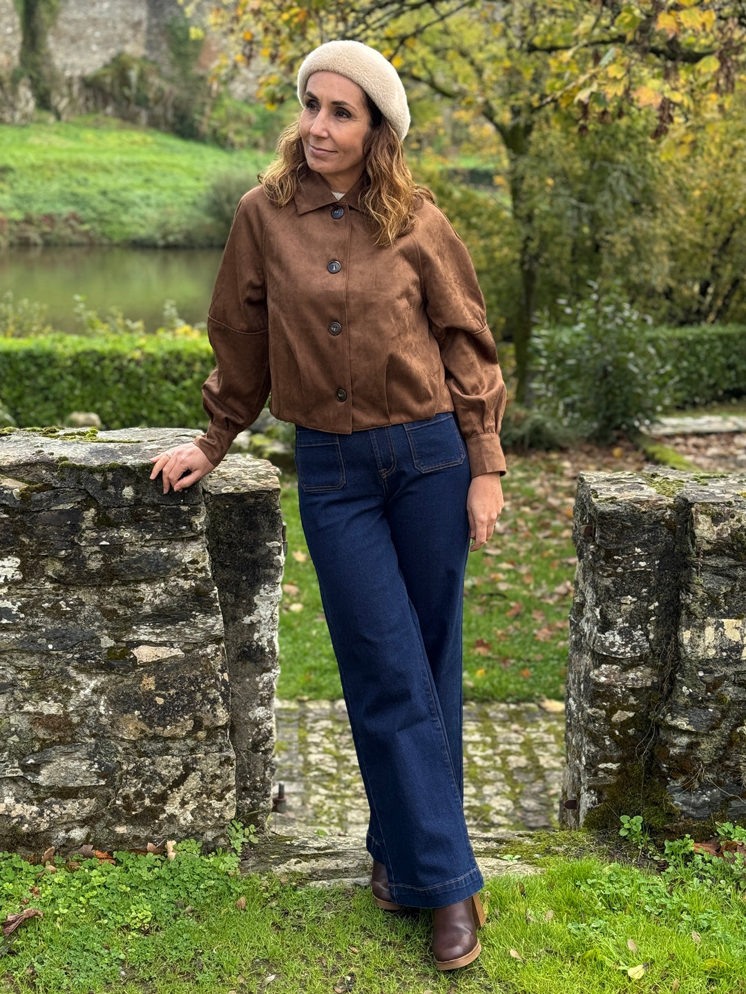 JULIA camel suede jacket