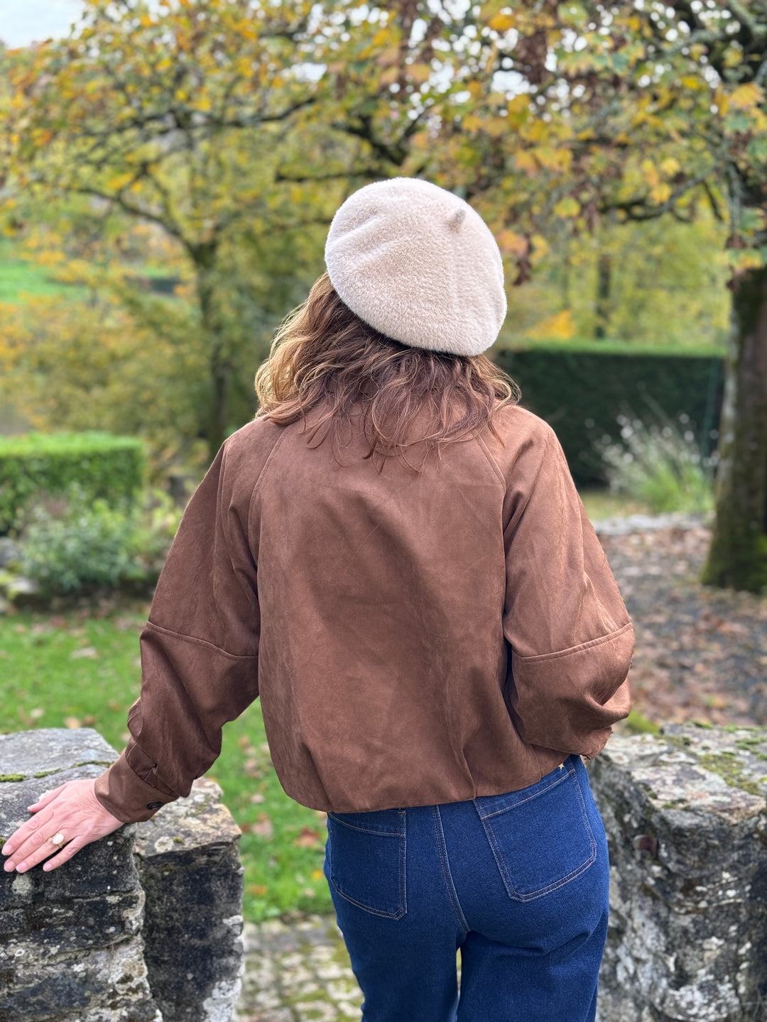 JULIA camel suede jacket