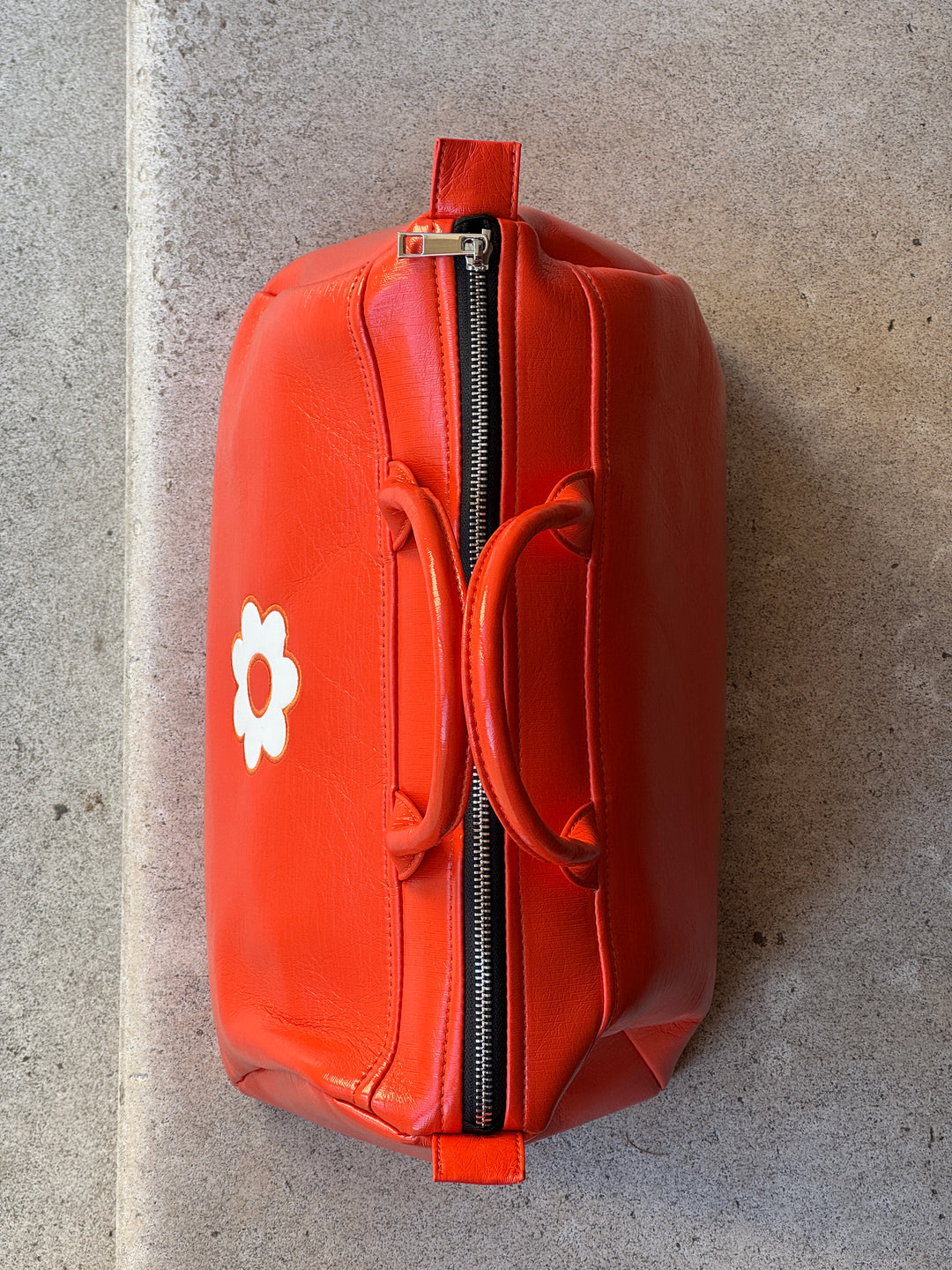 Orange vinyl bag BOWLING Hippocampe