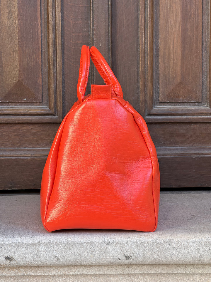 Orange vinyl bag BOWLING Hippocampe
