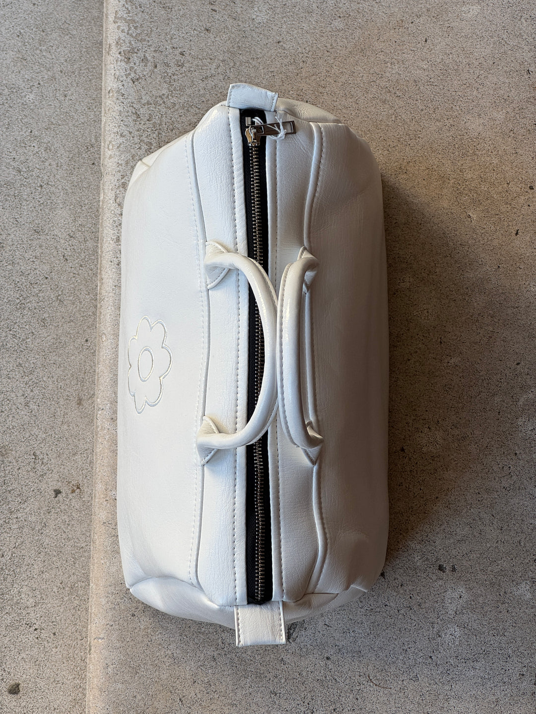 White vinyl BOWLING Hippocampe bag