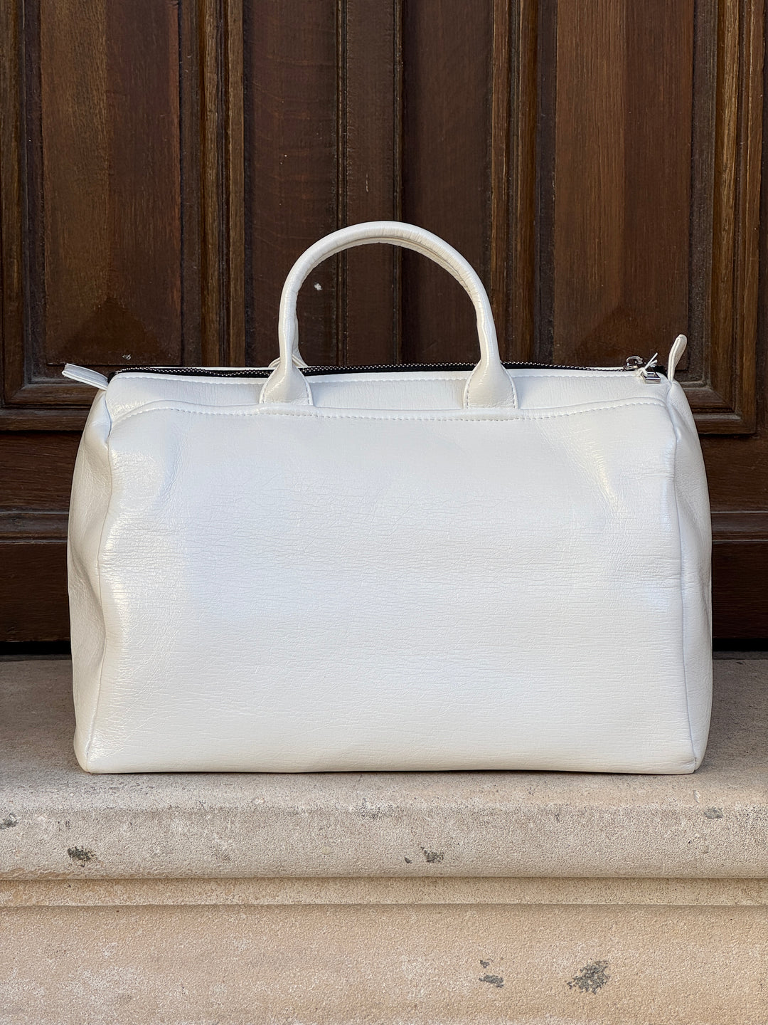 White vinyl BOWLING Hippocampe bag