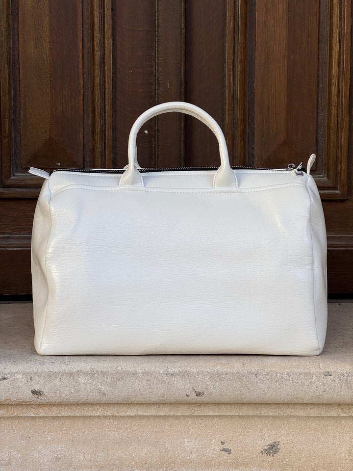 White vinyl BOWLING Hippocampe bag