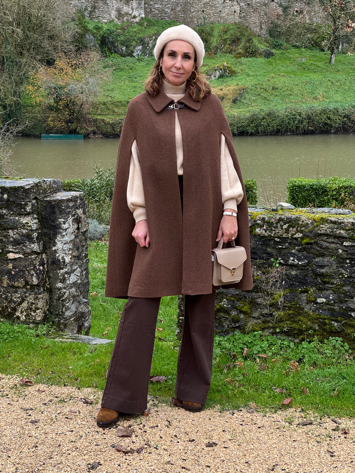 Cape prestige 3 chocolat laine Hippocampe