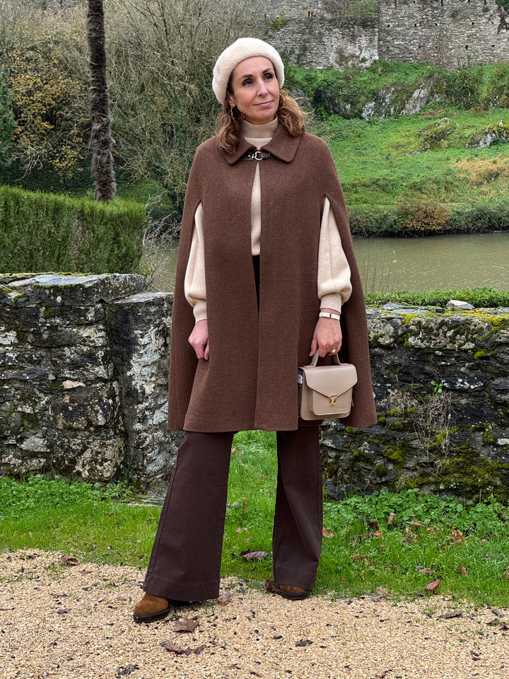 Cape prestige 3 chocolat laine Hippocampe