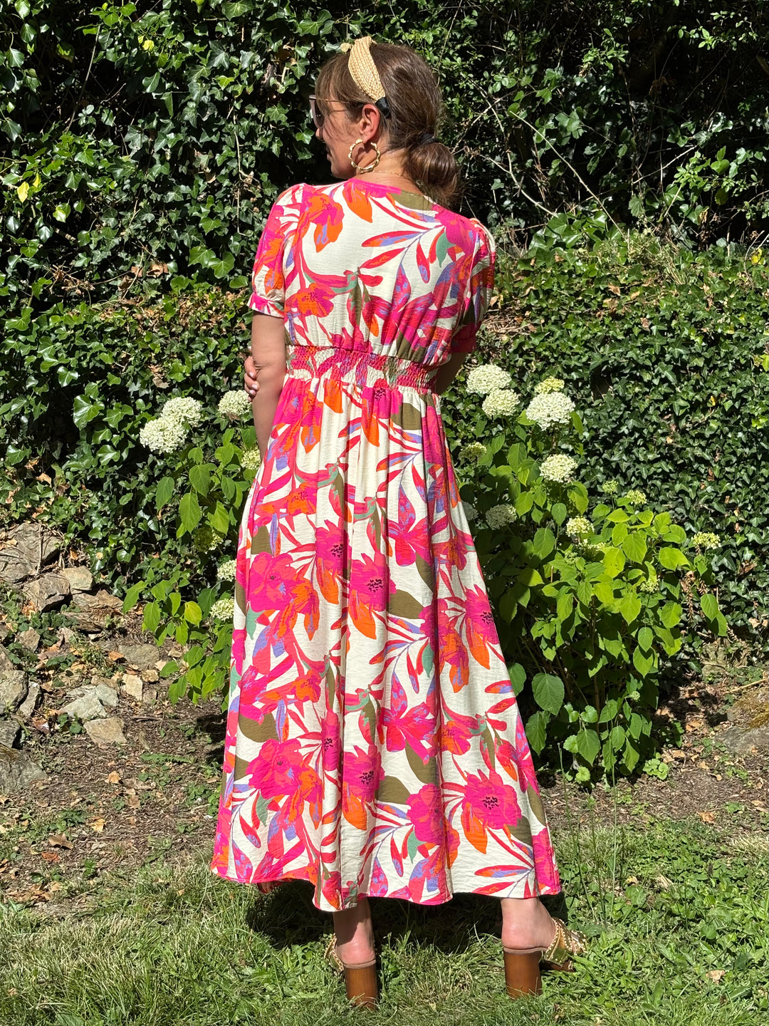 Robe multico longue empire THÉRÈSE