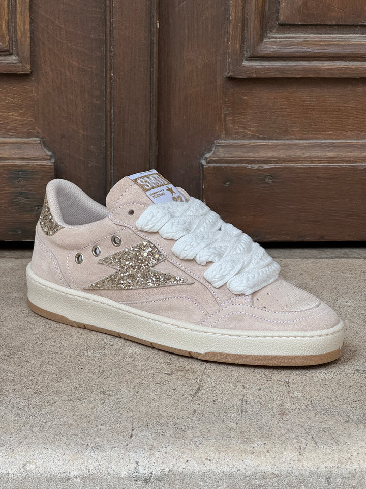 Basket en cuir beige Dany D359 Semerdjian