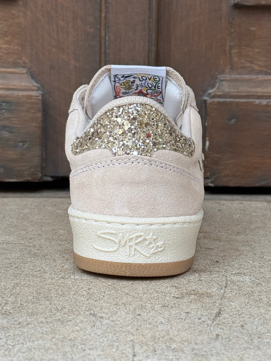 Basket en cuir beige Dany D359 Semerdjian