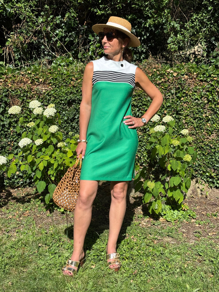 Robe verte SEVENTIES SERENA Hippocampe