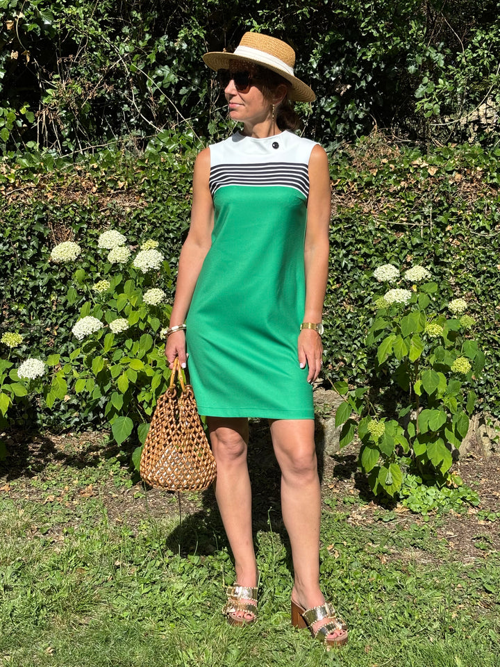 Robe verte SEVENTIES SERENA Hippocampe