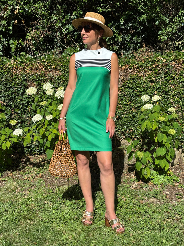 Robe verte SEVENTIES SERENA Hippocampe