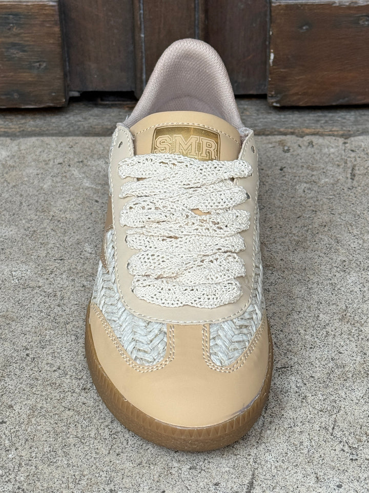 Basket en cuir beige EMILY D507 Semerdjian