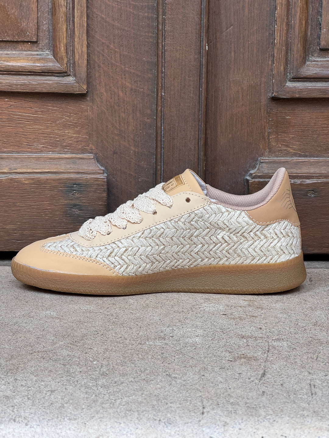 Basket en cuir beige EMILY D507 Semerdjian