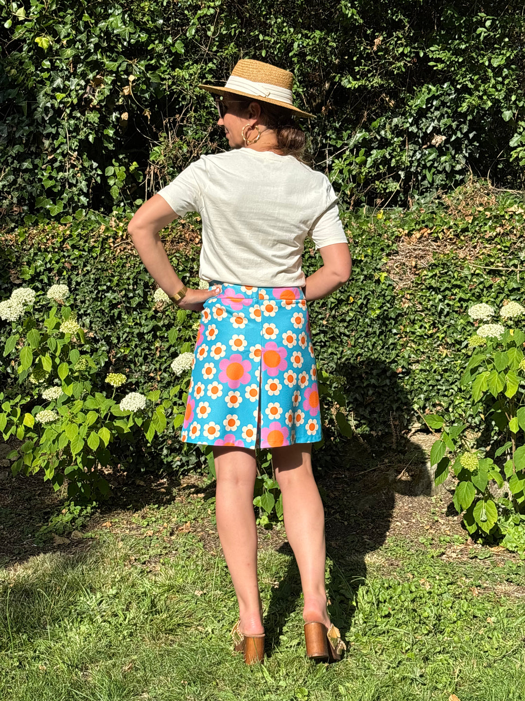 Jupe SEVENTIES n°36 bleu Hippocampe