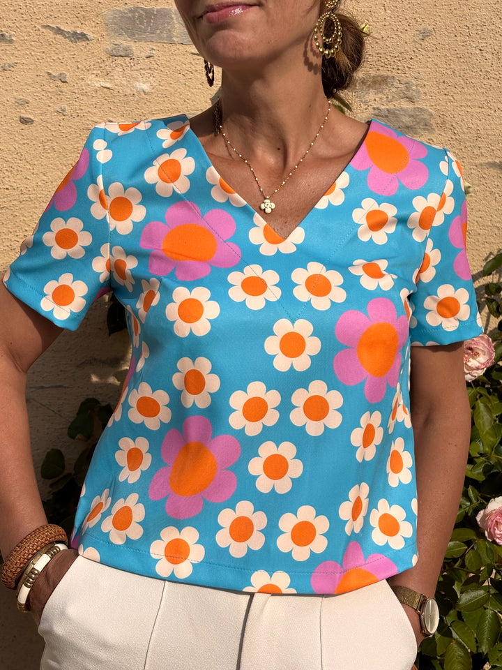 Blue SEVENTIES top N°36 Seahorse