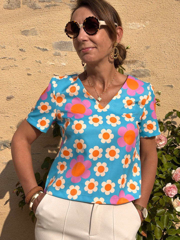 Blue SEVENTIES top N°36 Seahorse