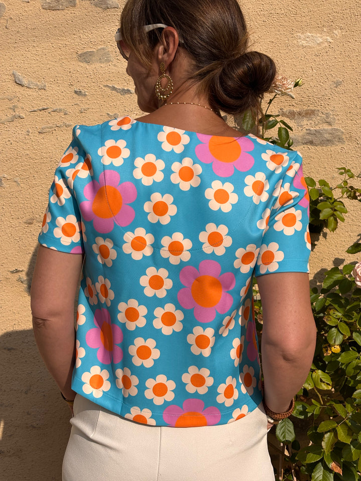 Blue SEVENTIES top N°36 Seahorse