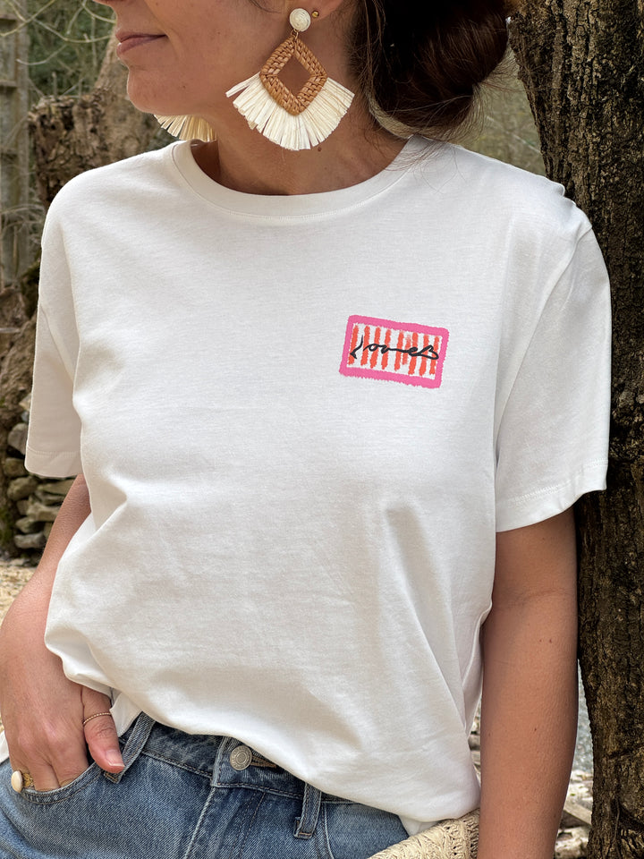 Tee-shirt oversize blanc avec flocage TOLOMBE La Petite Étoile